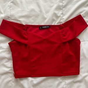 Shein off the shoulder crop top
